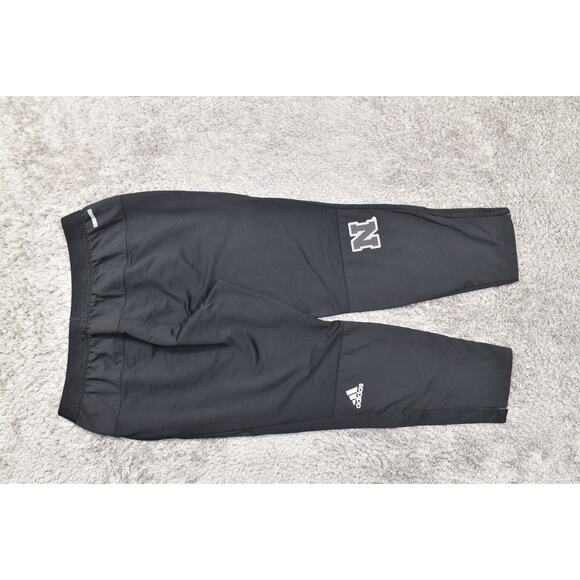 Adidas Men's Black Polyester Skinny Sweatpants 2XL Pull On Solid Gym Lounge - Picture 3 of 12